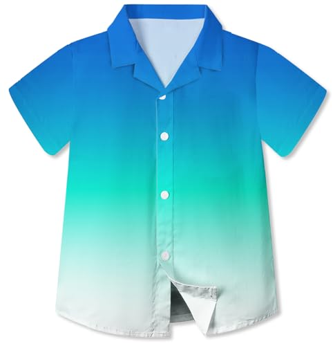 Image of Betusline Girls' and Womens' Hawaiian Shirt Blouse Button Down Beach Shirts