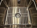 SOFINNI Sink Protectors for Kitchen Sink Bottom with White Coating Grate Insert Grid Sink Bowl Drying Rack Steel Small (10.5