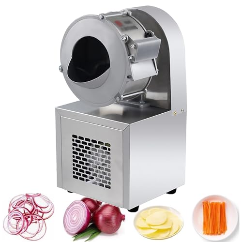 SBCGFY Cortadora de Verduras de 180 W, picadora y trituradora de repollo, procesador de Alimentos Comercial de Acero Inoxidable, para Cortar y rallar, 4 mm.
