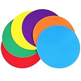 ELAYARD 6 Stück Teiliges Flacher Runder Spot Marker in Leuchtenden Farben Widerstandsfähige Agility Dots für Sporttraining Gymnastik Klassenzimmer und Beweglichkeitsübungen