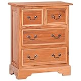 Comoda Cajone, Sinfonier Cajonera para Armario Cómoda de Noche Cajonera de Madera Maciza de Caoba