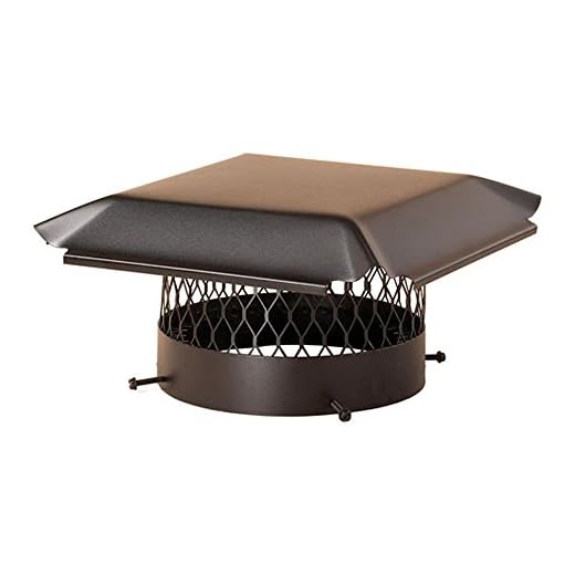 Draft King CBO14 Round Bolt On Black Galvanized Steel Single Flue Chimney Cap, 14" Diameter
