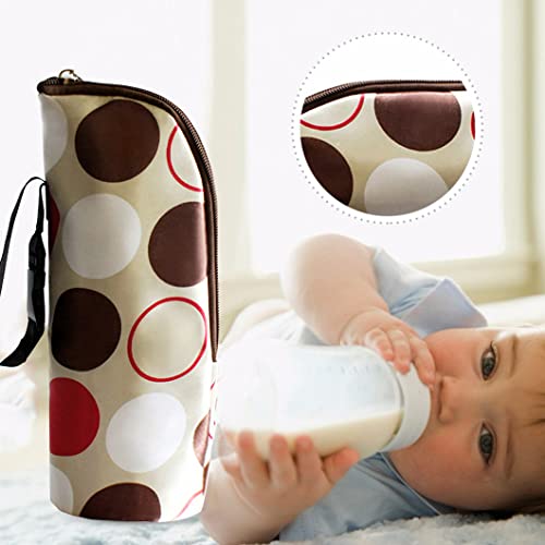 Rolin Roly 2 Pack Bottle Cooler Bag Baby Bottle Organizer With Strap Baby Thermal Insulated Bags Portable Multipurpose Breastmilk Tote 8 X 8 X 24Cm (Love + Wave) #TOP1
