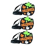 [CONGARTENO] ハロウィン用カートゥーンパンプキンショルダーバッグ3個セット。クロスボディバッグ。大容量。子供と大人用。軽量でファッショナブル。