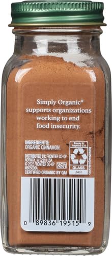Image of Simply Organic Ceylon Ground Cinnamon, 2.08 Ounce, Non-GMO Organic Cinnamon Powder (Pack of 2)