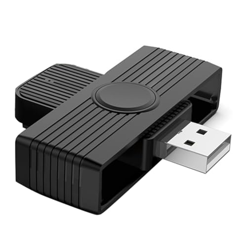 Quzenn Lector de Tarjetas Inteligentes USB, Adaptador de Conector para Clonador de Tarjetas de Memoria, EMV, DNIE, DNI, Sim, USB, para SO,