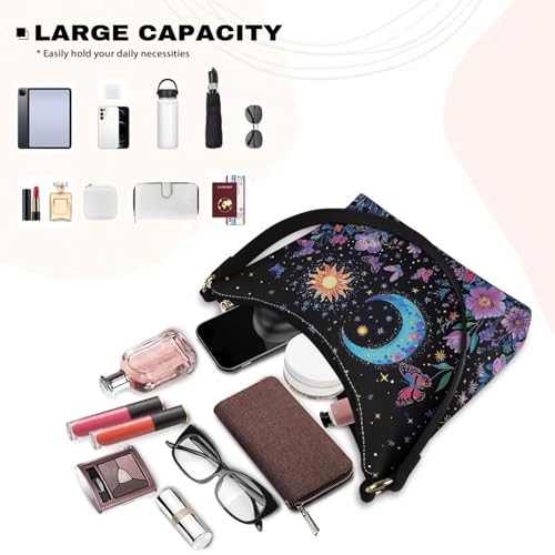 Image of Handbag for Women Leather Underam Shoulder Bag with Zipper Fashion Work Purse Waterproof Travel Wallet