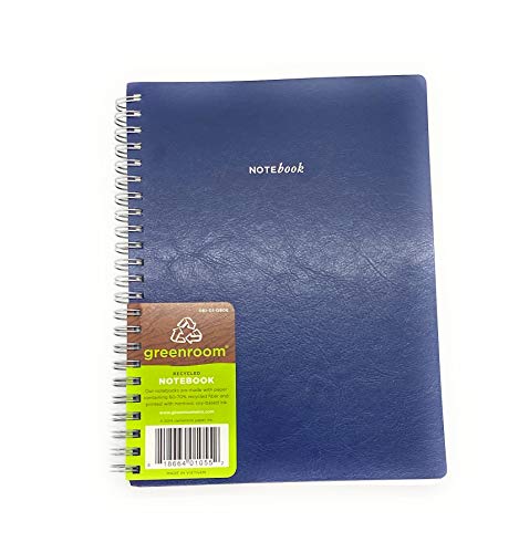 Journal à spirales pour vos notes de bureau et de voyage en cuir souple bleu