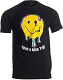 Have a Nice Trip | Funny Psychedelic Drug Magic Mushroom LSD MDMA Unisex T-shirt-Adult,M