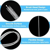 10Pcs Fridge Dredger Set,Fridge Drain Hole Cleaning Tool Kit,Reusable Refrigerator Drain Dredging Tool,Stainless Steels Drain Pipe Cleaning Brush,Refrigerator Drain Hole,Blockage Remover Kits - Image 3