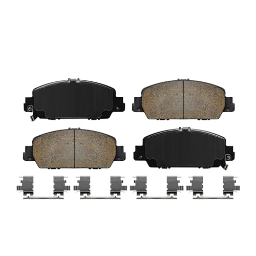 Image of Detroit Axle - 4pc Front & Rear Ceramic Brake Pads for 13-17 Honda Accord | Ceramic Copper-Free Brake Pads w /Hardware 2013 2014 2015 2016 2017 Replacement