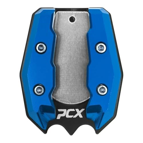 �z���_�Ή� PCX160 PCX 160 21-24�p �I�[�g�o�C�p�g�剄���T�C�h�X�^���h�v���[�g�p�b�h �A���~�L�b�N�X�^���h�����v���[�g ����~�ߊg��x�[�X(Blue)