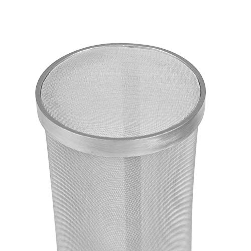 OFNMY 10 x 4 inches Hop Spider 300 Micron Stainless Steel Hop Filter Strainer for Home Beer Brewing Kettle