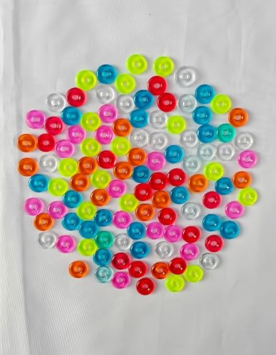 Image of VTL Pack of 100 Pcs Ear Buttons for Earrings Support Button Assorted Colours Plastic for Womens (Medium Size)