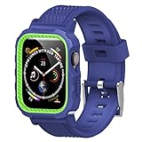 【Modelos Compatibles】La carcasa deportiva con correas de reloj es compatible con Apple Watch SE Series 7/6/5/4/3/2/1, smartwatch size 41mm/42mm/45mm, ajustable y adecuado para el tamaño de muñeca de la mayoría de las personas de 7.0 "-9.7" (175mm -245mm). (El reloj y la correa no están incluidos.)