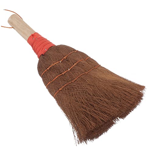 HAPINARY Manual Broom Duster Short Handle Broom Garden Hand Fork Home Cleaning Broom Palm Fiber Broom Cleaning Brooms Broom for Home Dust Brush Broom Home Cleaning Tool Desktop Broom Brown