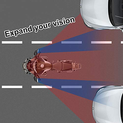 Guaimi Motorcycle Mirrors 180 Degree Wide-Angle Safety Rear View Mirror Blind Spot Side Mirror For Motorcycle, Atv/Utvs, Scooters, Cars, Aircrafts, Boats #TOP7