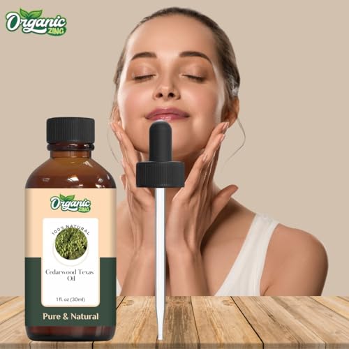 Image of Organic Zing Cedarwood Texas (Juniperus Mexicana) Oil | Pure & Natural Essential Oil for Hair Care, Aroma & Diffuser - 30ml /1.01fl oz