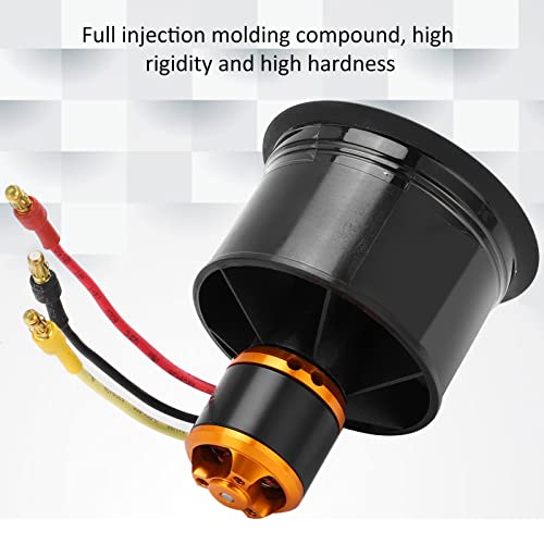 Dilwe 12-Blades-Lüfter für RC-Flugzeug, 5000 KV-freier Motor, Aluminiumlegierungsbau, Schwarz, Geeignet für Enthusiasten Geeignet (CW)