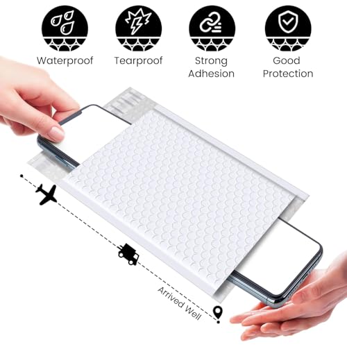 Image of Fuxury Bubble Mailers 6x10 inch White Padded Envelopes 1000Pack Strong Adhesion Thick Padded Mailers for Small Business Mailing Small Items,Jewelry,Makeup