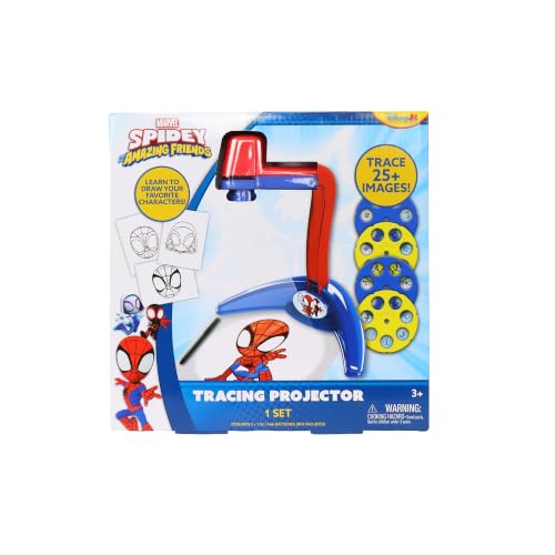 Marvel Spidey and His Amazing Friends Tracing Projector, Kids Drawing Toy with 28 Images on Projector Discs, and 28 Tracing Sheets, DIY Toy by Tara Toy, Ages 3+ by Marvel - Used condition - US$11.49