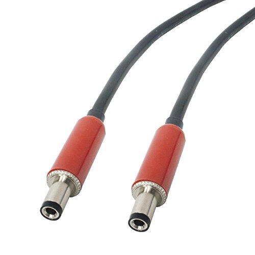 2.5mm DC Patch Lead. Whammy, Line 6, Mesa Boogie, Guitar FX Pedal Power Cable **Red Boots** (2m, Black)