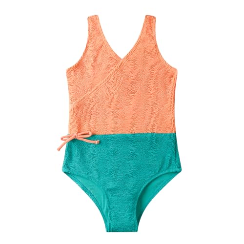 LIZENS Girls One Piece Swimwear Girls Swimsuit for Size 2-16 Kids Bathing Suits