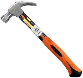 8OZ Hammer Fibre Glass Handle Rubber Grip Non Slip Claw Curved Nail Steel Head