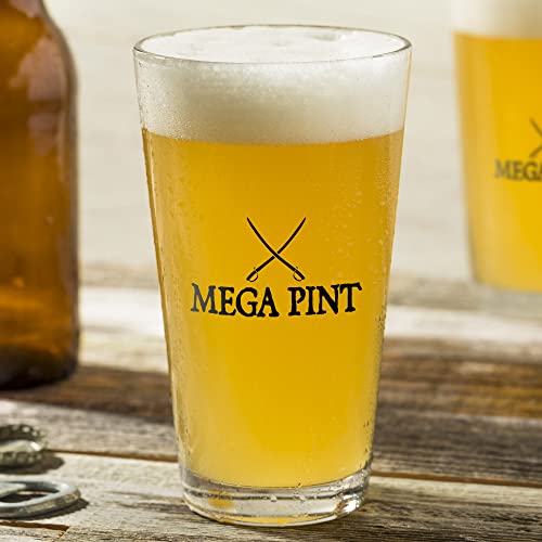 Age Of Sage Mega Pint 16Oz Beer Glass — Great Cup For Cold Drinks — Dishwasher Safe Glass — Gifts For Johnny Depp Fans #TOP4