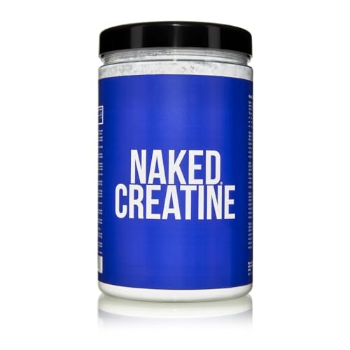 NAKED Pure Micronized Creatine Monohydrate Powder - Unflavored, 500g - Vegan, No GMOs, Gluten, Soy, Additives - Promotes Muscle Growth & Strength - 147 Servings