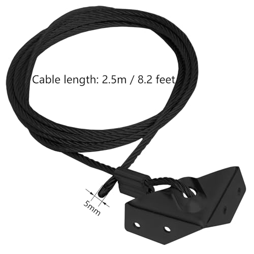 Young Wolf Legierter Stahl, der Anti-Sag Garten Tür Tor Kabel Kits für Outdoor Holz Zaun Tor Unterstützung (1, Schwarz)