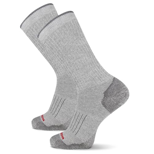 Wolverine Men's All Season Work Mid Calf Socks - 2 Pairs - Breathable Cotton Cushioning