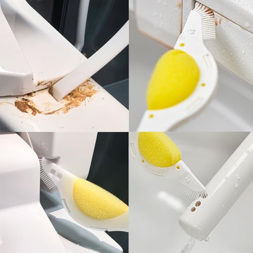 Image of 6 Pack Bidet Sprayer Cleaning Brush with Sponge Scrubber Bristles Smart Toilet Spraying Nozzle Brushes for Bidet Attachment Smart Bidet Toilet Seat Electronic Bidets Warm Water Air Dryer Tube