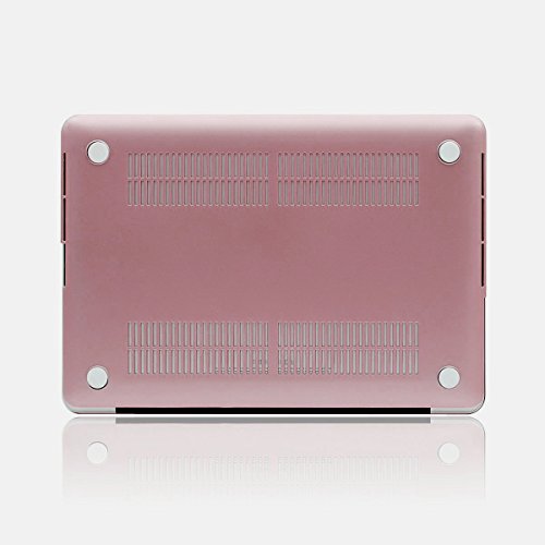 Ueswill Luxury Gold Metallic Coated Matte Hard Shell Case Compatible With Macbook Pro 13 Inch With Retina Display No Cd-Rom (Model A1502/A1425, Version Early 2015/2014/2013/Late 2012), Rose Gold #TOP4