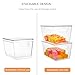 Rolheit Clear Stackable Storage Bins, Plastic Toy Organizers and Storage with Lids, Toy Bins for Kids Organizer, Storage Container for Organizing for Playroom, Toy Storage Organizer Holds Toys(6)