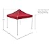 Pop-Up Outdoor Canopy Shade - 10x10 Water-Resistant Party Tent with Instant Setup and Portable Carrying Bag for Storage or Transport by Stalwart (Red)