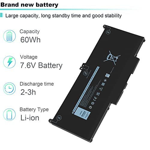 Image of ASUNCELL MXV9V Laptop Battery Replacement for Dell Latitude E7400 E7300 5300 5310 7300 7400, Latitude 5300 5310 2-in-1, P96G P97G P99G P100G 5VC2M 05VC2M 829MX 0829MX