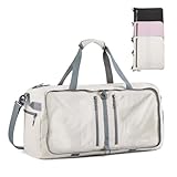 G4Free 65L Foldable Duffle Bag with Shoe Compartment for Travel Large Overnight Carry On Duffel Bag Packable for Women