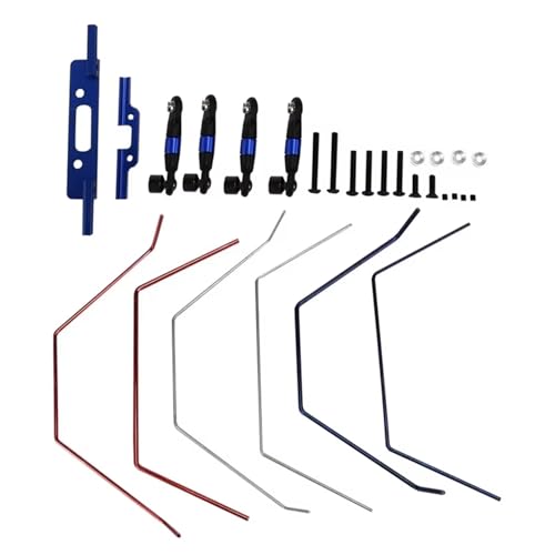 Compatible with Traxxas for Slash 2WD 1/10 RC Car Parts Accessories Aluminum Front and Rear Wide Sway Bar Anti Roll Bar Kit RC Upgrade Spare