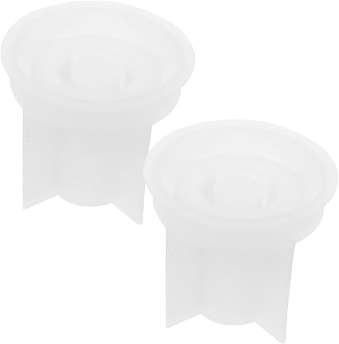 Miniatura 7 de Amosfun 8 piezas de portavelas epoxi moldes de silicona para velas de tuile, soporte de vela de cristal de silicona, moldes de silicona para