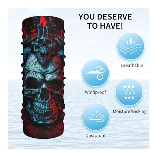 Pañuelo tipo pasamontañas Evil Dead con diseño de calavera satánica para cuello y rostro, para mujer y hombre, ideal para motocicleta, ciclismo, esquí y fiesta miniatura 5