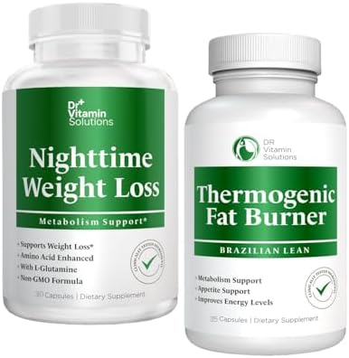 DR. Vitamin Nighttime Fat Burner Supplements, 30 Capsules and Dr Vitamins Thermogenic Fat Burner for Women and Men, 35 Capsules