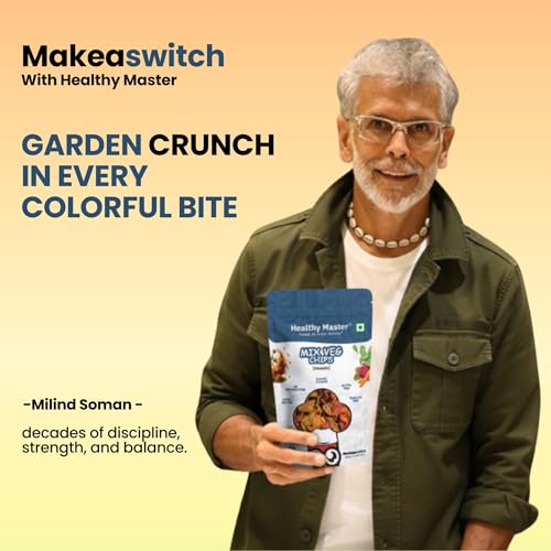 Image of Healthy Master Mix Vegetable Chips Combo 600g (100g Each) Pack of 6 | Light & Crispy | High Protein Chips | Gluten-Free | No Maida, No Palm Oil | Low-Calorie | Healthy Snacks for Adults & Kids