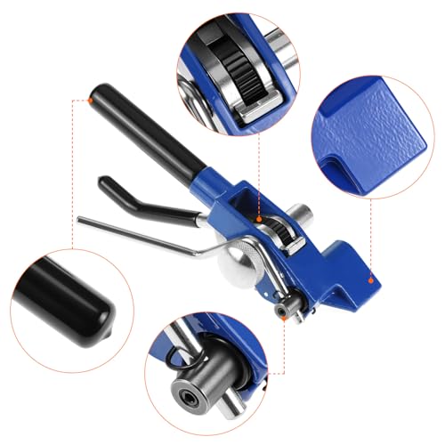 Image of QWORK Banding Tools, Stainless Steel Cable Tie Gun Banding Tools Strapping Gear Tension Bander Tensioner for Stainless Steel Band Strap Belt Fastening and Cutting