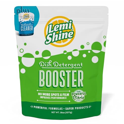 Comparison: Best Dishwashing Detergent For Hard Water 8 Lemi Shine Natural Dish Detergent Booster - Hard Water Stain Remover - Multi-Use Citric Acid Cleaner - 38 oz