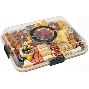 Renmxj Charcuterie Board with Clear...