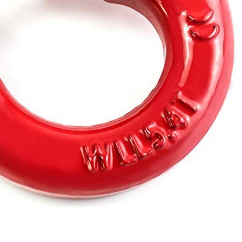 Qwork G80 Alloy Steel Hammerlock Coupling Link Connecting Link, 1/2", Red Painted, 12000 Lbs Working Load Limit,2 Pack #TOP4