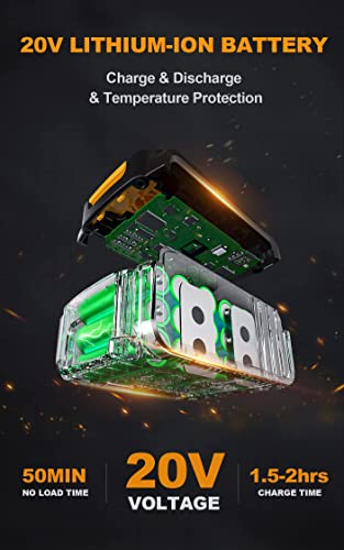 Adedad 20V Cordless Drill Set Electric Power Drill Kit With Battery And Charger, 3/8 Inch Keyless Chuck, 21+1 Position,2 Variable Speed, Led Light And 27Pcs Accessories #TOP3