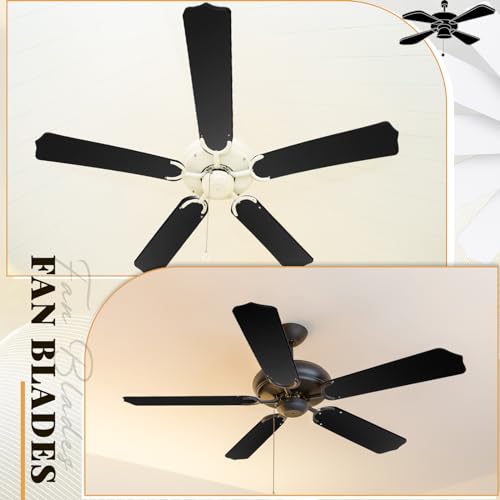Lineshading 5 Pack 16 1/2" Replacement Fan Blades for 42" Ceiling Fan Waterproof Weatherproof Blades Replacement for Broken Substitution Replacing Indoor Summer(Black) by Lineshading - Image 6