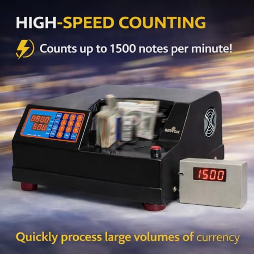 Image of Bestow Fast Note Counting Heavy Duty Best Bundle Note /Currency Counting Money Counting Machine for Banks Shops and Office use (Counting Speed-1500 Notes /min)